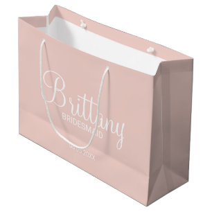 Modern Personalised Bridesmaids Large Gift Bag