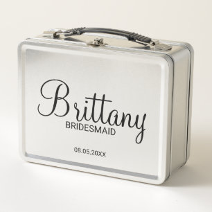 Modern Personalised Bridesmaids Metal Gift Box
