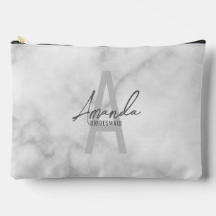 Modern Personalised Bridesmaid's Monogram and Name Accessory Pouch