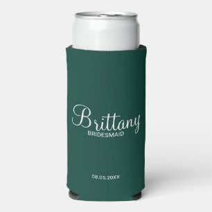 Modern Personalised Bridesmaids Se Seltzer Can Cooler