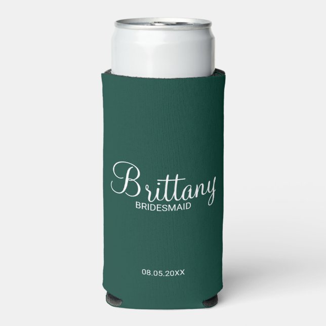 Modern Personalised Bridesmaids Se Seltzer Can Cooler (Seltzer Front)