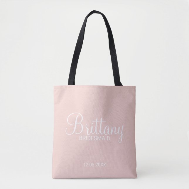 Modern Personalised Bridesmaids Tote Bag (Front)