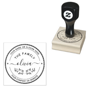 MODERN   Personalised Business Logo Rubber Stamp