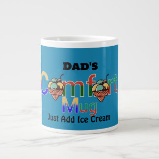 Modern Personalised Colour Humour Dad's Comfort Mu Large Coffee Mug