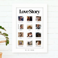 Modern Personalised Couple Love Story Photo