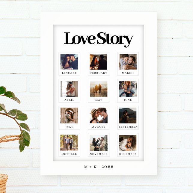 Modern Personalised Couple Love Story Photo Poster (Creator Uploaded)