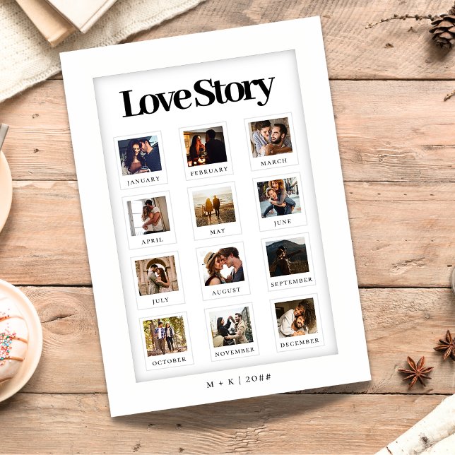 Modern Personalised Couple Love Story Photo Print (Creator Uploaded)