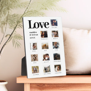 Modern Personalised Couples Photo Love Anniversary Plaque