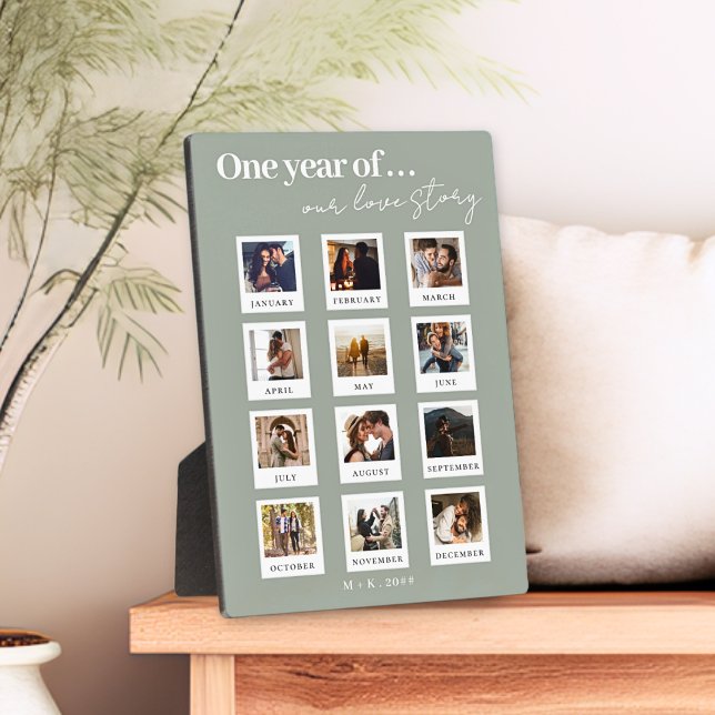 Modern Personalised Couples Photo Love Story Plaque (Creator Uploaded)
