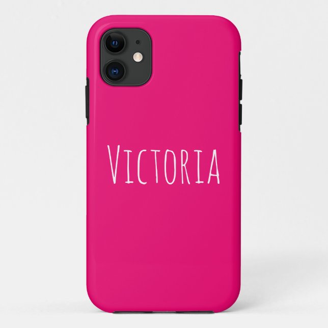 Modern Personalised Custom Pink Case-Mate iPhone Case (Back)