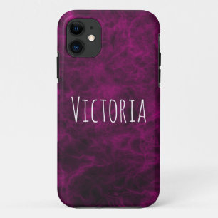 Modern Personalised Custom Purple Marble iPhone 11 Case