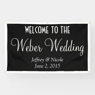 Modern Personalised Custom Wedding Banner