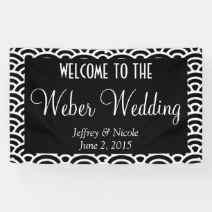 Modern Personalised Custom Wedding Banner