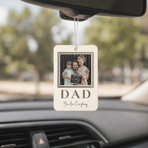 Modern Personalised Dad Photo Car Air Freshener