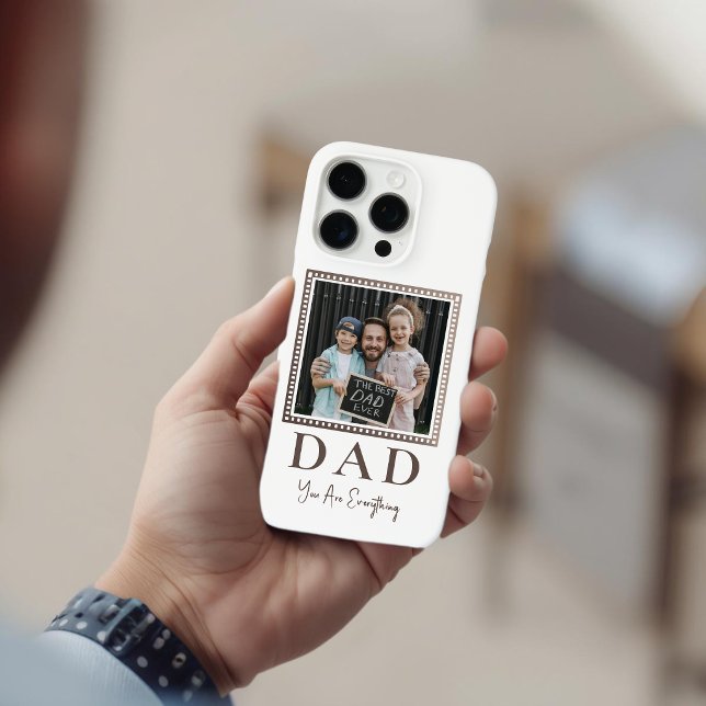 Modern Personalised Dad Photo Case-Mate iPhone Case (Creator Uploaded)