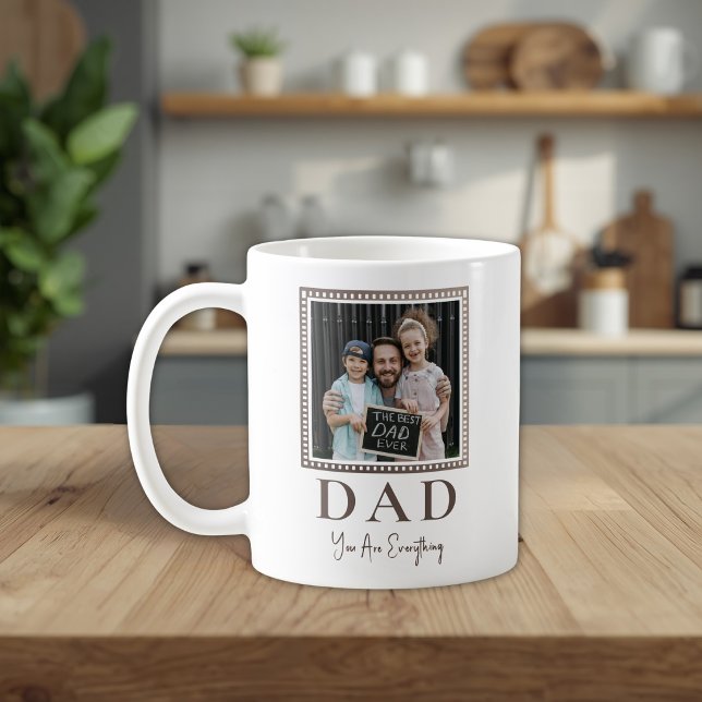 Modern Personalised Dad Photo Coffee Mug (Creator Uploaded)