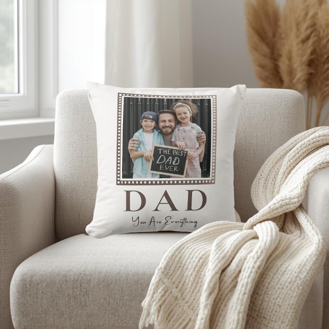 Modern Personalised Dad Photo Cushion (Creator Uploaded)