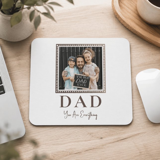 Modern Personalised Dad Photo Mouse Mat (Creator Uploaded)