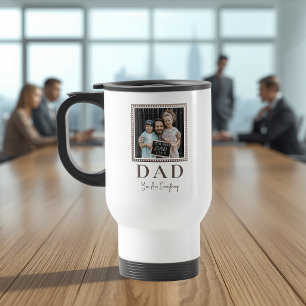 Modern Personalised Dad Photo Travel Mug