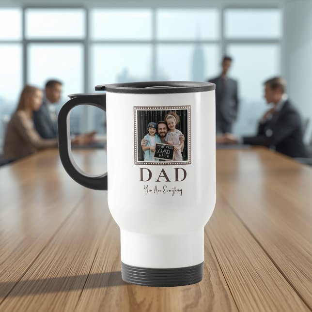 Modern Personalised Dad Photo Travel Mug (Creator Uploaded)