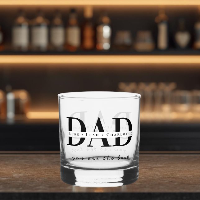 Modern Personalised DAD Whiskey Glass (Creator Uploaded)