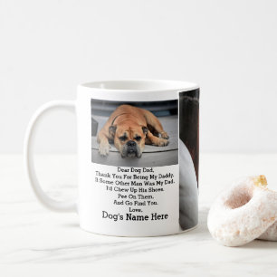 Modern Personalised Dog dad Fathers day photo gift Coffee Mug