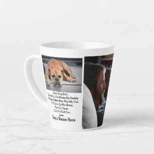 Modern Personalised Dog dad Fathers day photo gift Latte Mug