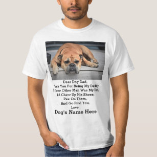 Modern Personalised Dog dad Fathers day photo gift T-Shirt