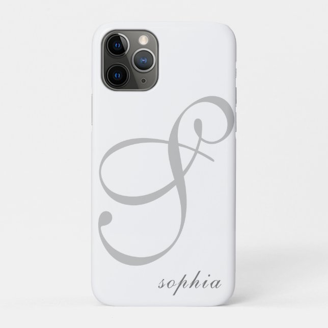 Modern Personalised Elegant Name Alphabet   Case-Mate iPhone Case (Back)