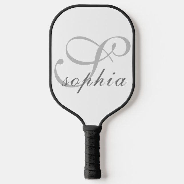 Modern Personalised Elegant Name Alphabet   Pickleball Paddle (Front)