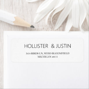 Modern Personalised Family Return Address Labels