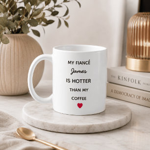 Modern Personalised Fiancé Coffee Mug