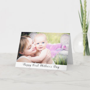 Modern Personalised First Mother's Day Photo Card