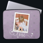 Modern Personalised Framed Photo Dots Laptop Sleeve<br><div class="desc">Modern Personalised Framed Photo with dots. The computer sleeve colour can be changed to match your photo by going into "Click to customise further" and change the edit menu.</div>