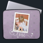 Modern Personalised Framed Photo Dots Laptop Sleeve<br><div class="desc">Modern Personalised Framed Photo with dots. The computer sleeve colour can be changed to match your photo by going into "Click to customise further" and change the edit menu.</div>