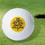 Modern Personalised Funny Message Lost Golf Balls<br><div class="desc">Never mix up your balls again!  Personalise the name to create unique golf balls designed to put a wham,  bang,  zap into anyone's game. Designed by Thisisnotme©</div>