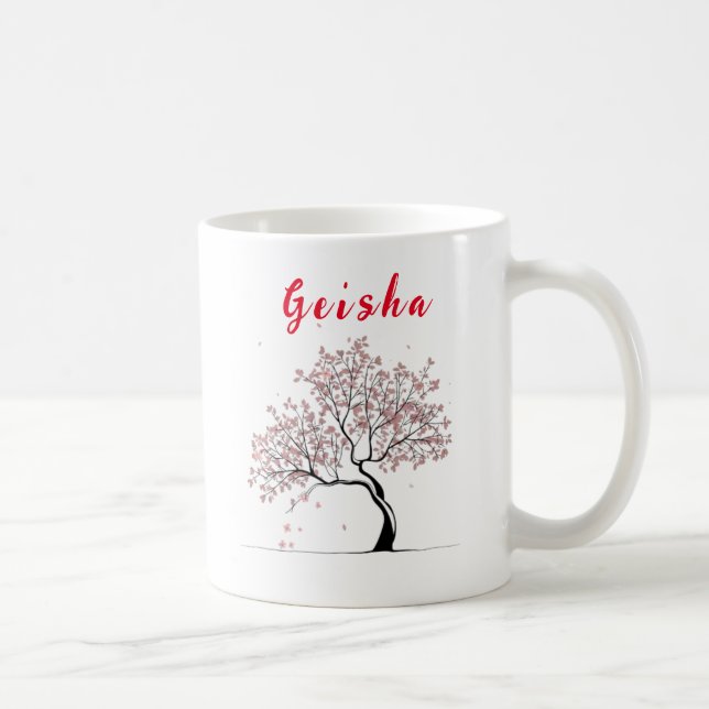 Modern Personalised Geisha Mug (Right)