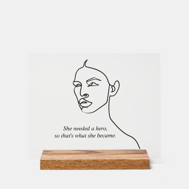 Modern Personalised Girly Gifts  Acrylic Sign (Front)