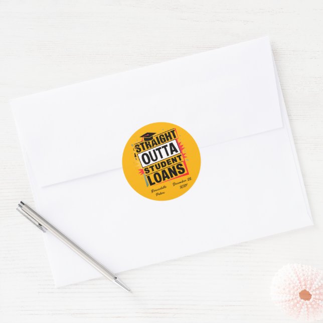 Modern Personalised Graduation Gift Sticker (Envelope)