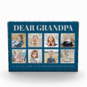 Modern Personalised Grandpa We Love You 8-Photos Photo Block