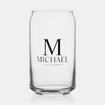 Modern Personalised Groomsman Can Glass<br><div class="desc">Modern Personalised Groomsman Gifts
featuring personalised monogram,  groomsman's name and title in classic serif font style.

Also perfect for Best Man,  Father of the Bride and more.</div>