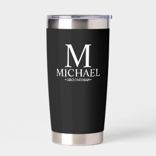 Modern Personalised Groomsman Insulated Tumbler