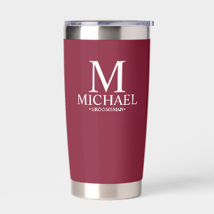 Modern Personalised Groomsman Insulated Tumbler