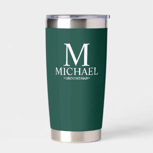 Modern Personalised Groomsman Insulated Tumbler