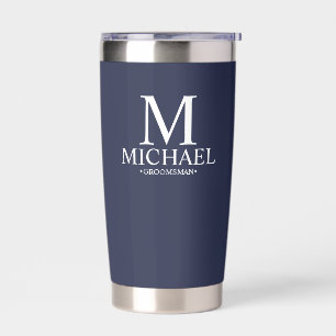Modern Personalised Groomsman Insulated Tumbler
