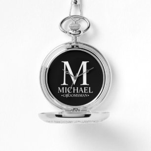 Modern Personalised Groomsman Name and Monogram Watch