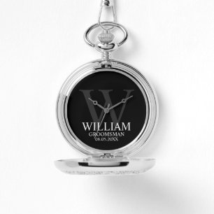 Modern Personalised Groomsman's Name and Monogram Watch