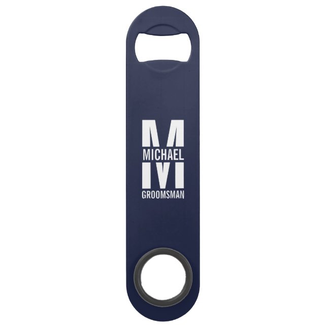 Modern Personalised Groomsmen Monogram and Name (Front)