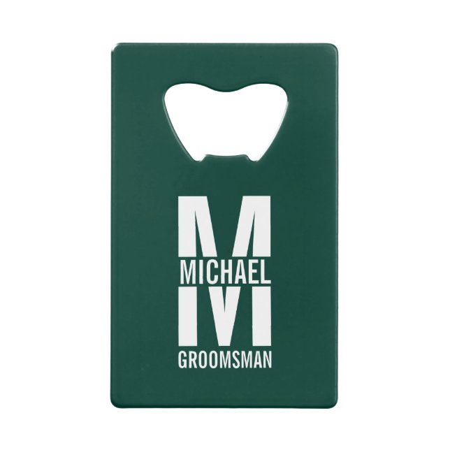 Modern Personalised Groomsmen Monogram and Name (Front)