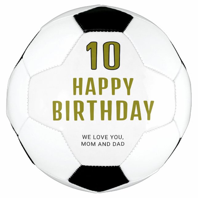 Modern Personalised Happy Birthday Football (Front)
